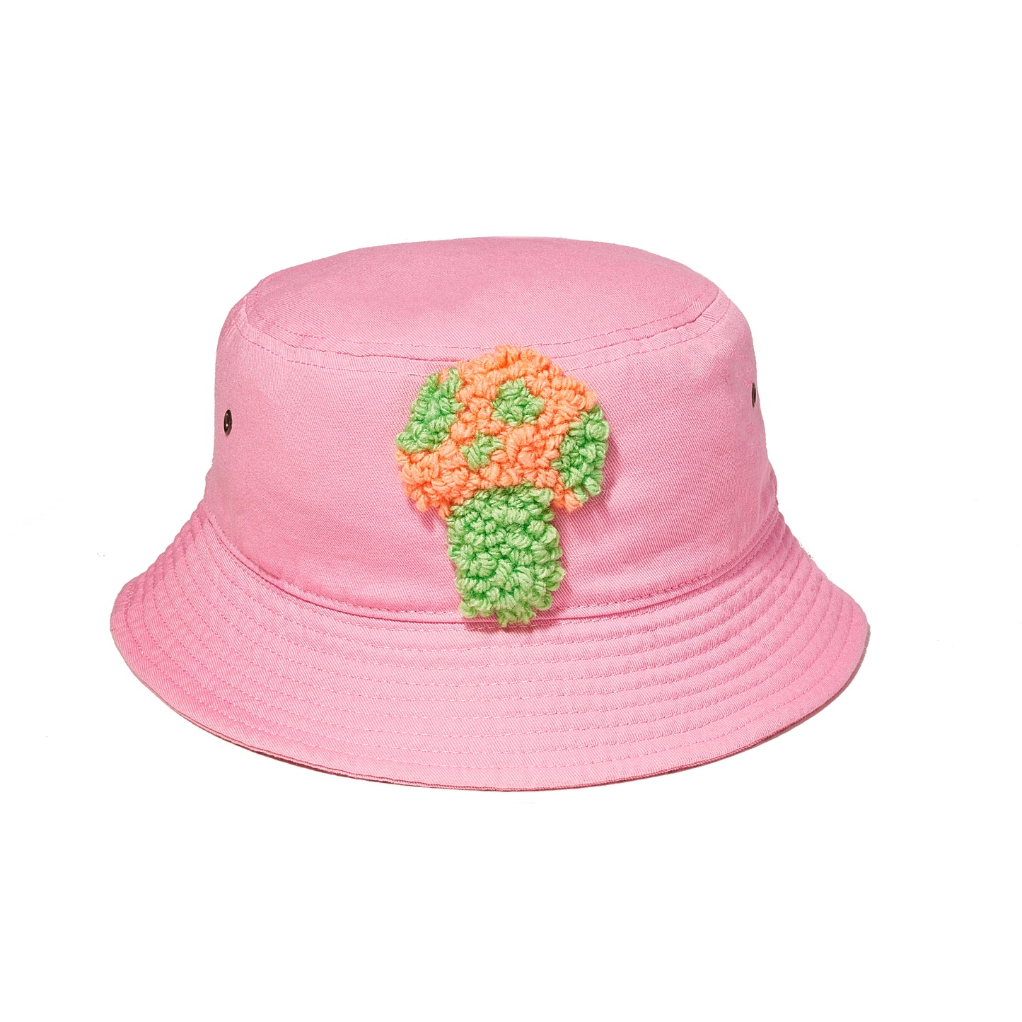 Pink Tufted Bucket Hat