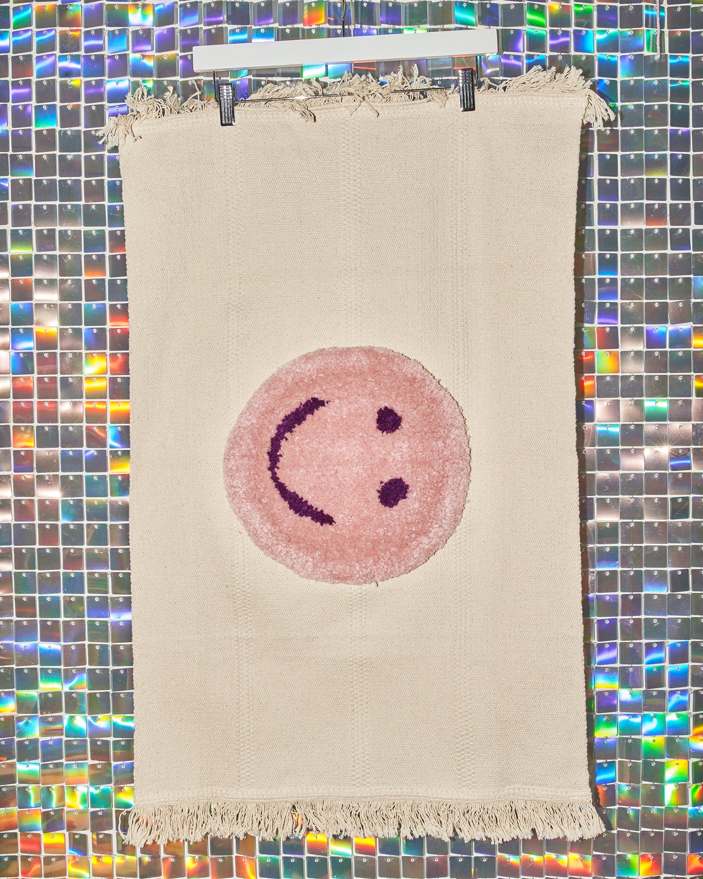 Tufted Happy Face Tapestry