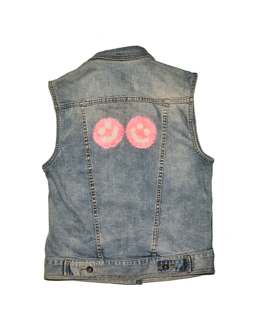 Tufted Denim Vest