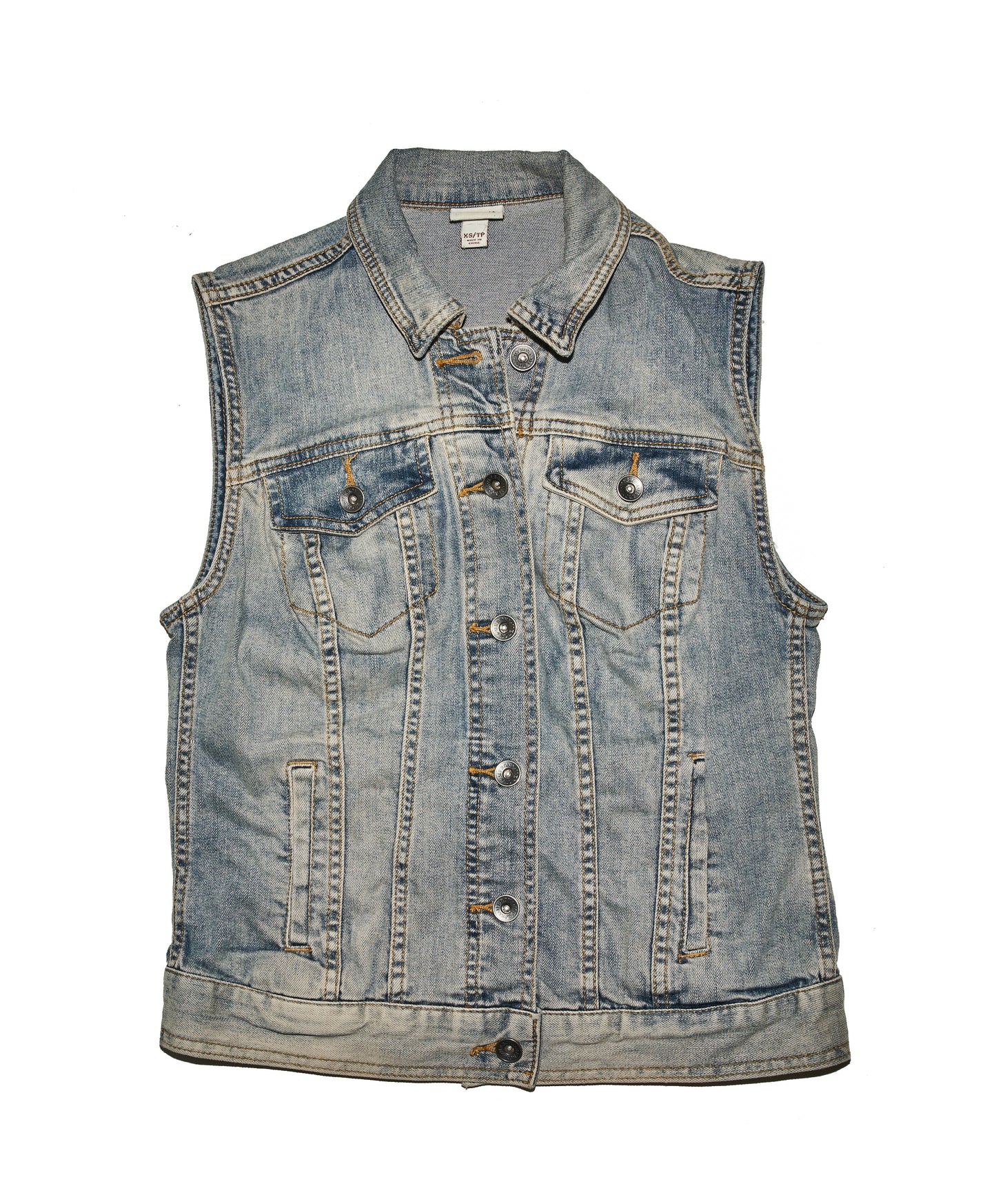 Tufted Denim Vest