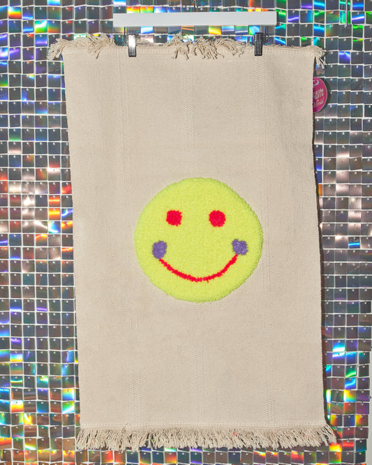 Tufted Happy Face Tapestry