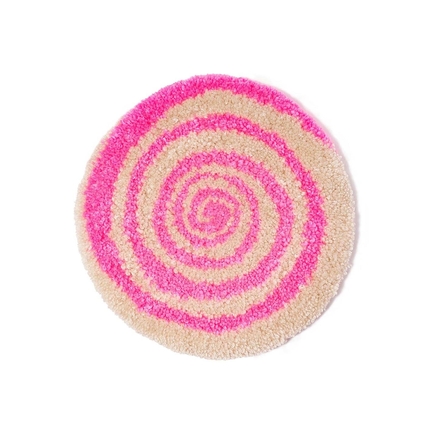 Pink Spiral Tabletop Rug