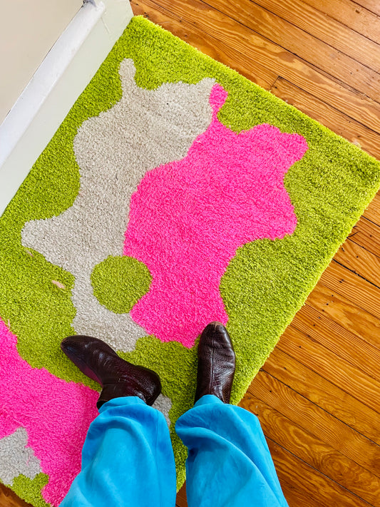 Abstract Cow Rug